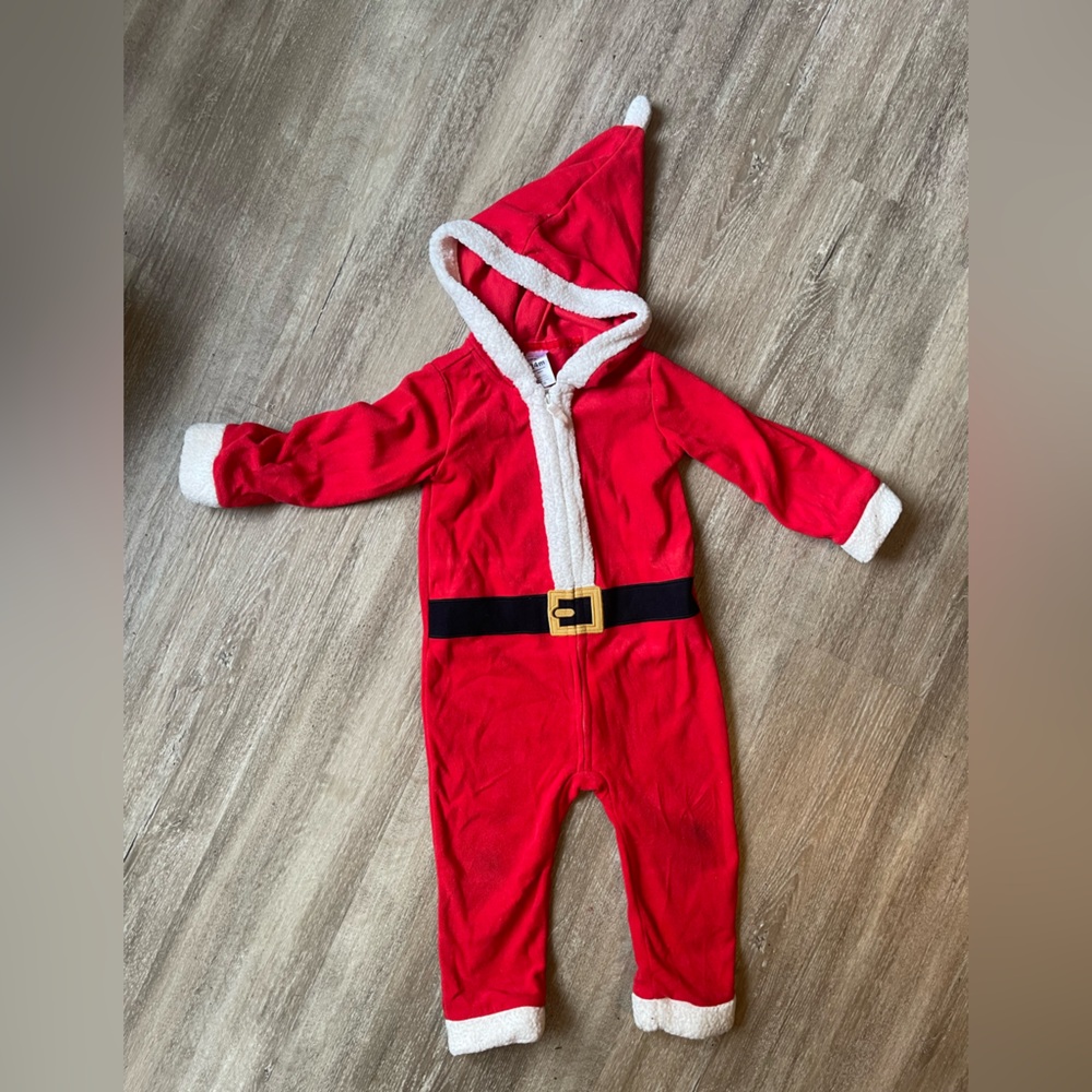 Carter's Festive Red Santa jumpsuit